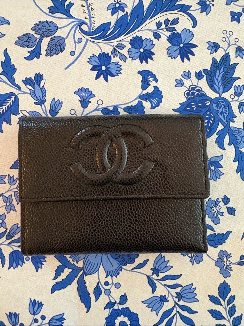 Black Quilted CC Leather Wallet